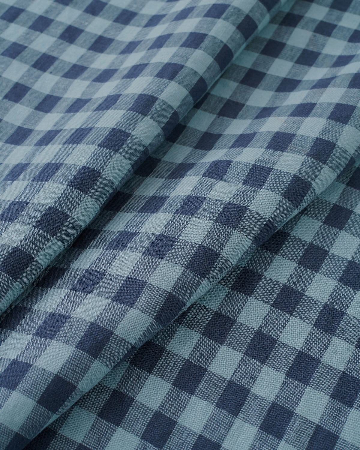 Wild Blueberry Medium Gingham Washed Linen
