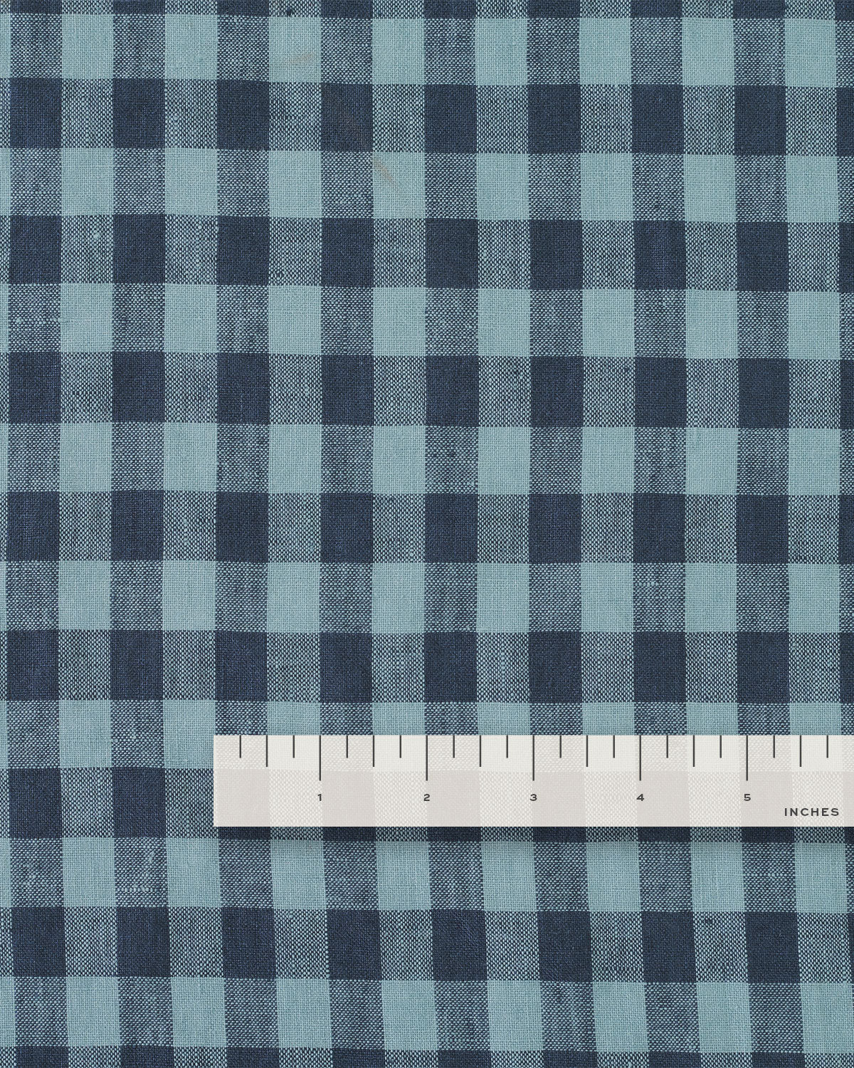 Wild Blueberry Medium Gingham Washed Linen