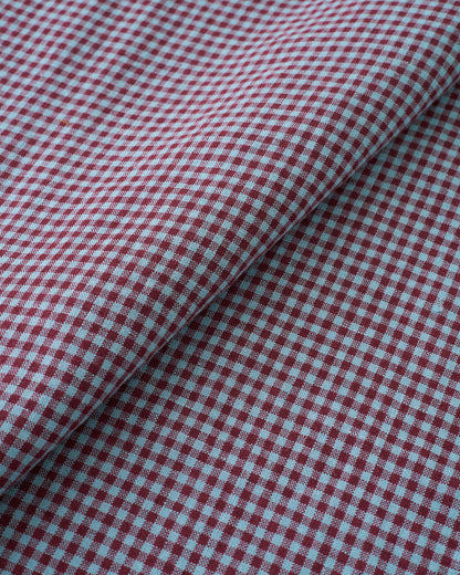 Winterberry Micro Gingham Washed Linen