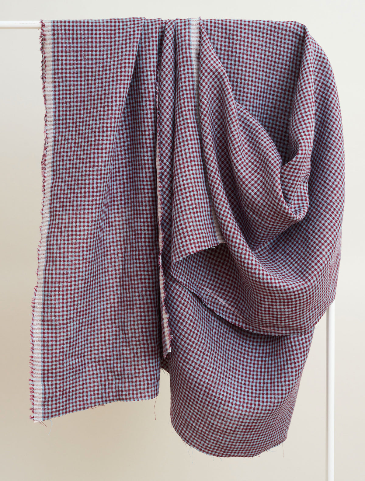 Winterberry Micro Gingham Washed Linen