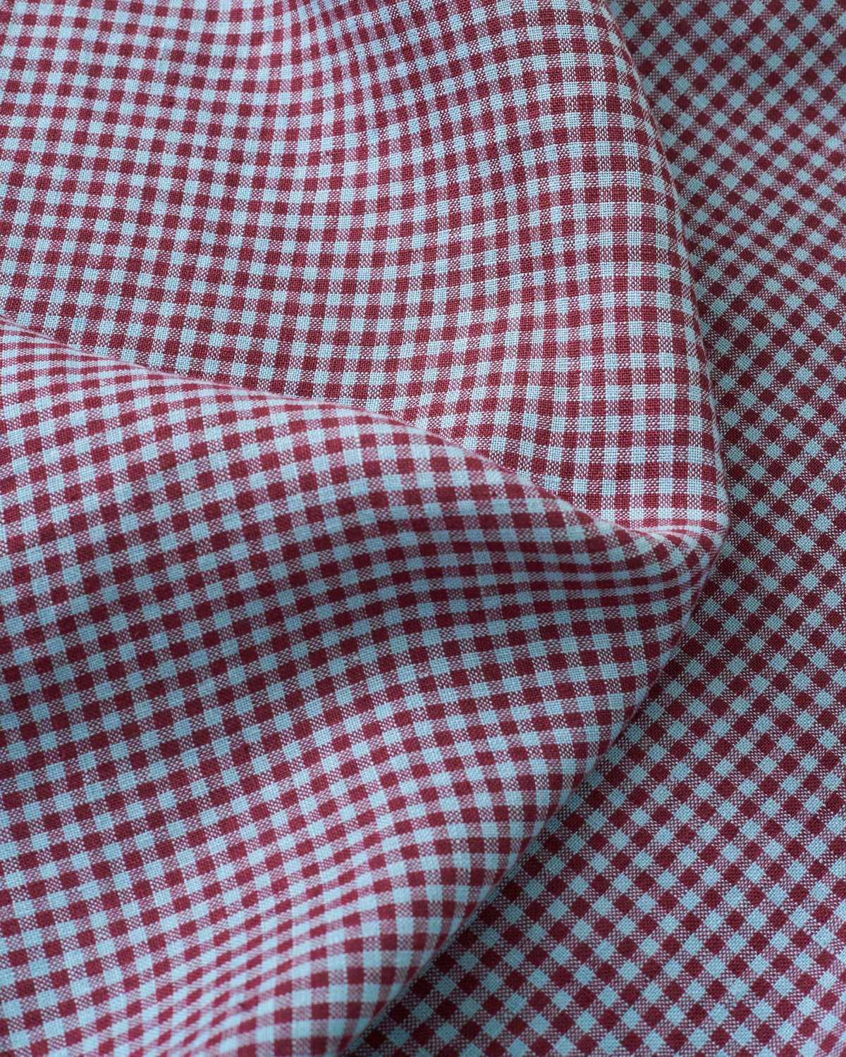 Winterberry Micro Gingham Washed Linen