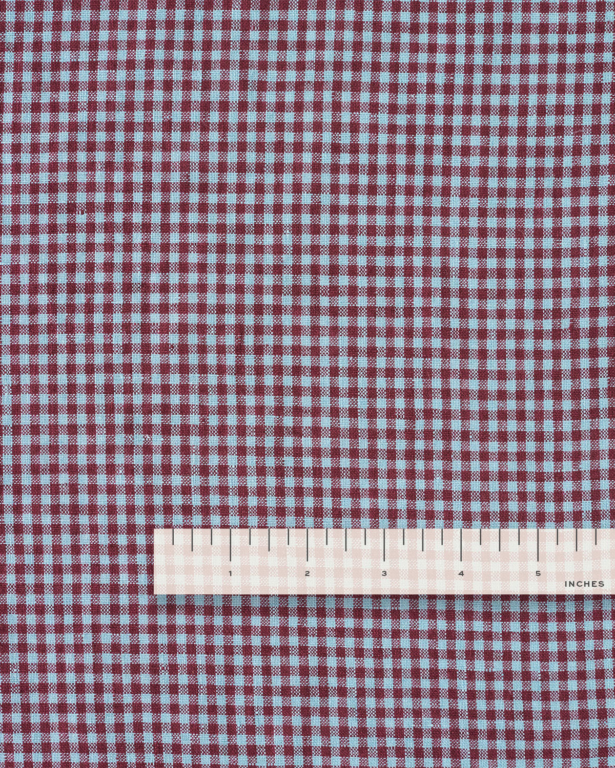 Winterberry Micro Gingham Washed Linen