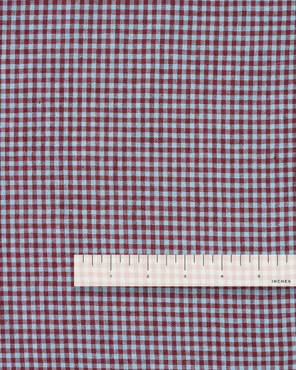 Winterberry Micro Gingham Washed Linen