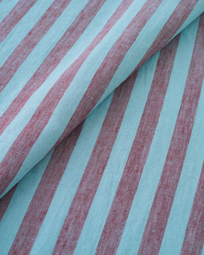 Winterberry Parlor Stripe Washed Linen