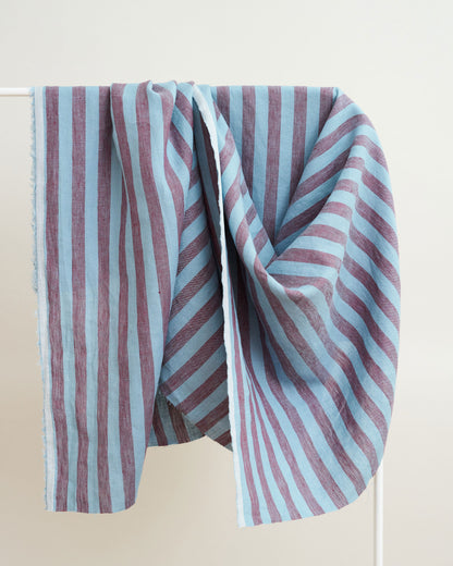 Winterberry Parlor Stripe Washed Linen