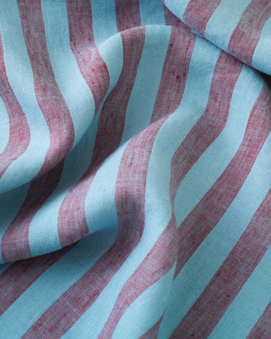 Winterberry Parlor Stripe Washed Linen