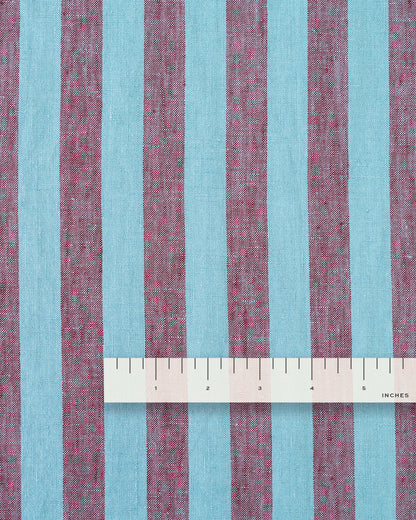 Winterberry Parlor Stripe Washed Linen