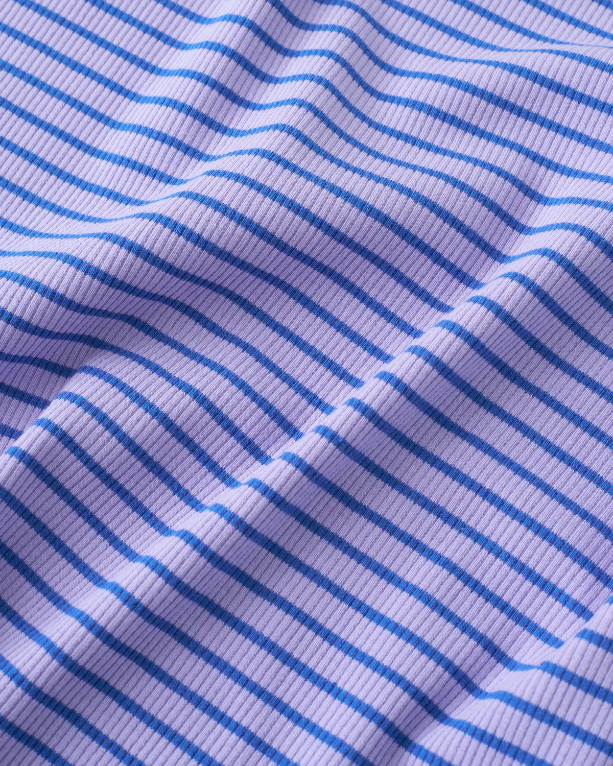 Wisteria and Cobalt Thin Stripe Rib Knit