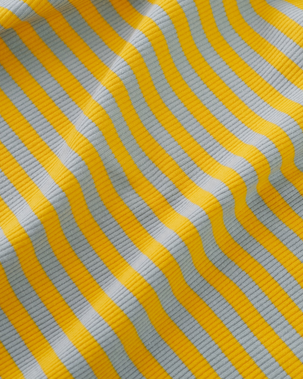 Yellow and Blue Wide Stripe Rib Knit