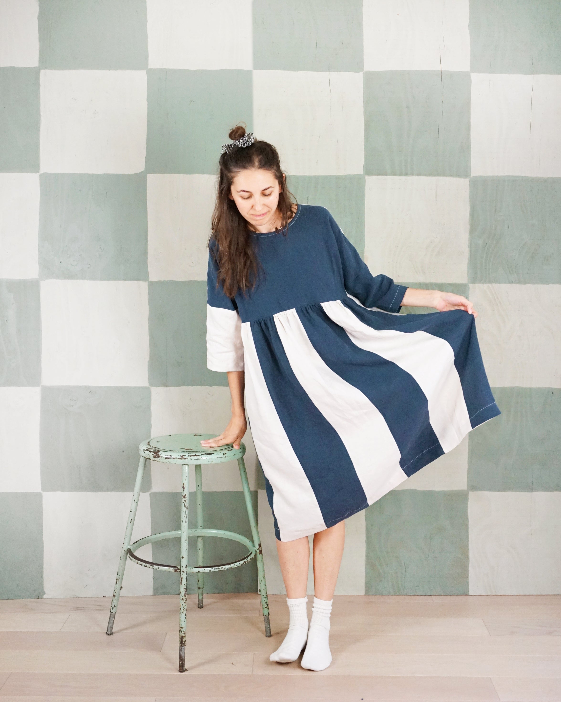 Striped day outlet dress